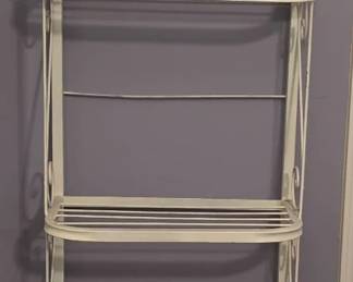 White Metal Bakers Rack