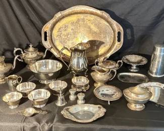 Silver Plated Miscellaneous Lot  Sheffield  Serving Pieces 