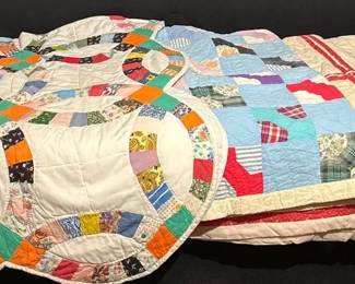 Three Vintage Handmade Quits