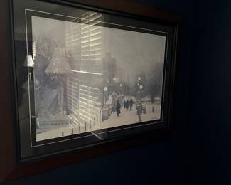 Framed watercolor - signed