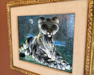 “Beast Waiting” by Darrel Austin - 1963
Oil on canvas (size 8” x 10”)