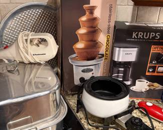 Chocolate fondue , roster and more