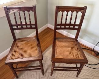 Pair antique chairs