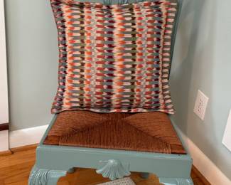 one of a pair of painted side chairs