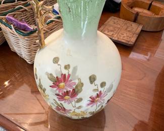 Largee painted antique ewer