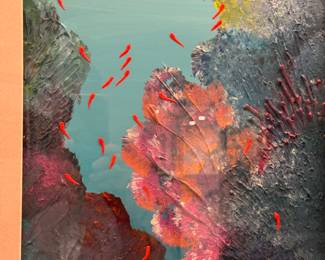 one of a pair of large sea prints