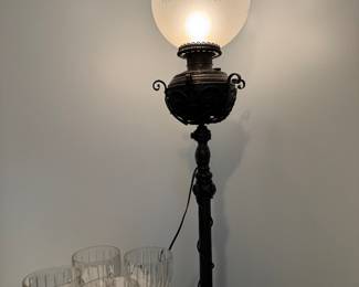 antique piano lamp