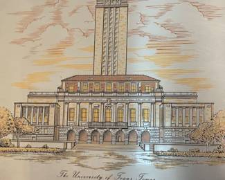one of a set of University of Texas metal engravings.