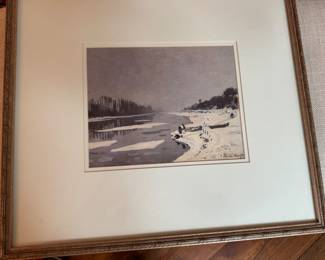 Framed Monet print