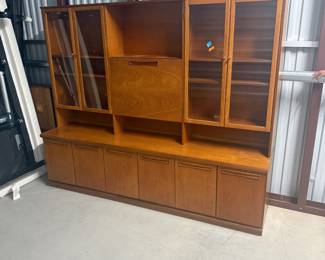 Mid-Century Modern Danish Teak Wall Unit with Secretary Desk - $900