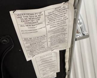 Modern White Ribbed Executive Office Chair with Chrome Frame - Asking $70