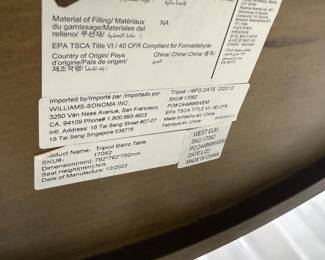 Mid-Century Modern Round Wood Accent Table with Splayed Legs - Asking $120