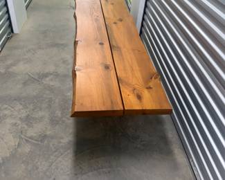 Live Edge Wood & Metal Bench | Modern Industrial Hallway Seating - Asking $250