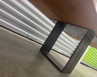 Live Edge Wood & Metal Bench | Modern Industrial Hallway Seating - Asking $250