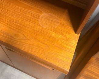 Mid-Century Modern Danish Teak Wall Unit with Secretary Desk - $900