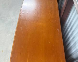 Mid-Century Modern Wood Sideboard Credenza with Starburst Veneer Doors - $200 - Imperfections shown in images!