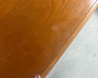 Mid-Century Modern Wood Sideboard Credenza with Starburst Veneer Doors - $200 - Imperfections shown in images!