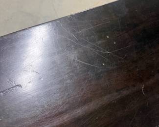 Contemporary Dark Wood X-Brace Entryway Bench, Dated 2006 Copy Listing Print Label - Asking $75