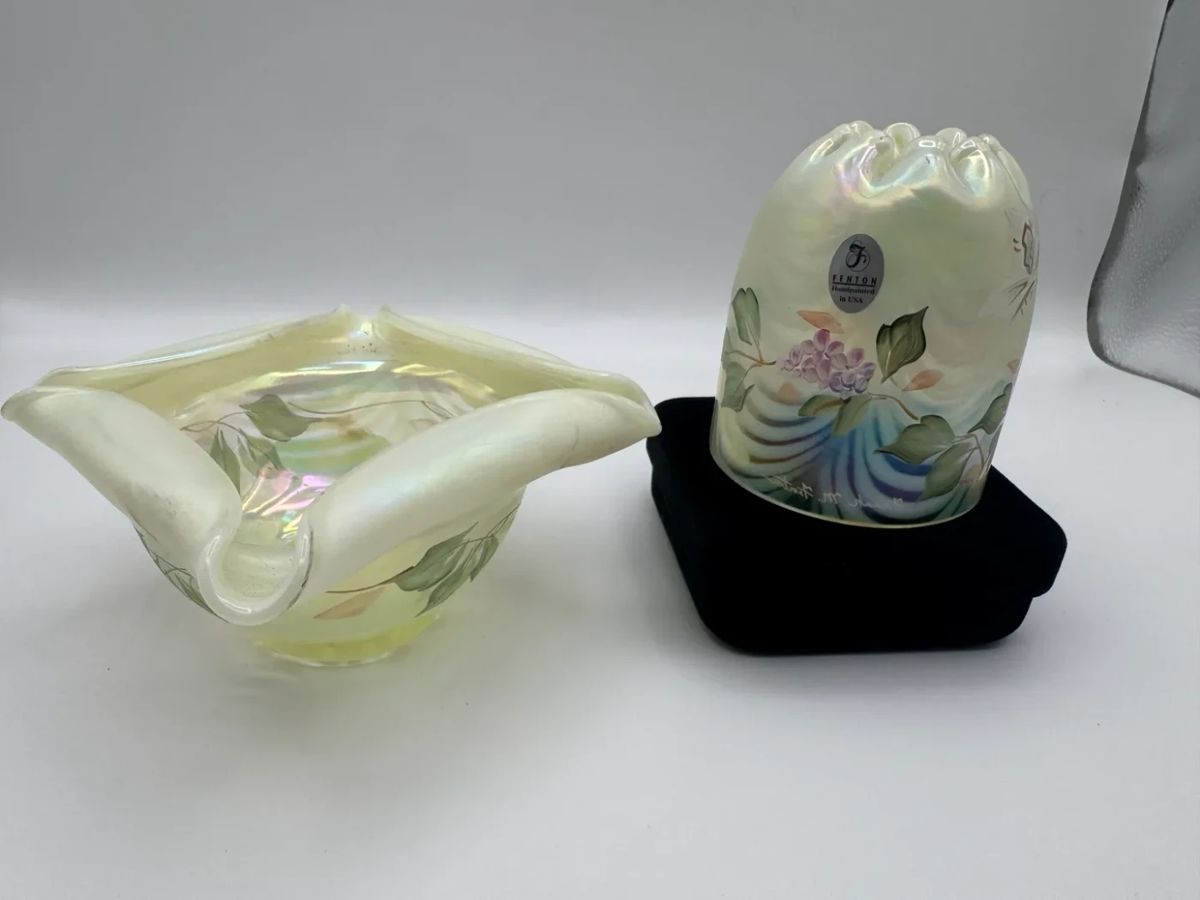 Fenton Hand painted Glass