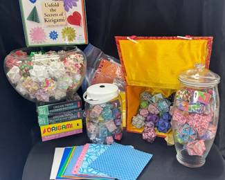 Vintage Origami Paper And Preconstructed Origami