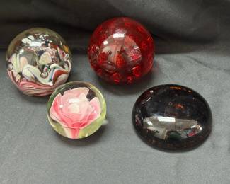 Four Glass paper Weights