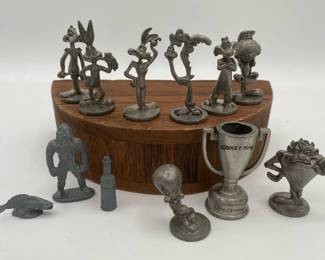 Pewter Looney Toons Figures with Bigfoot 3 Piece Pewter Set
