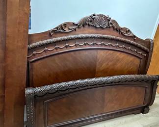 Ashley Furniture Wooden King Bed Frame