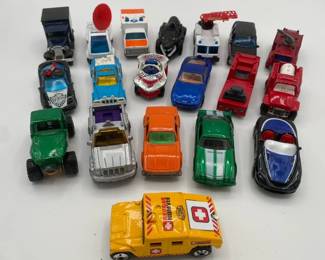 Lot of Matchbox Cars with Police Cars Fire Trucks and More
