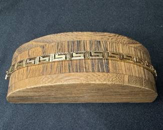 14K Gold Greek Key Bracelet