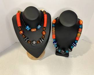 Three Recycled Bead Necklaces Made In The Gambia