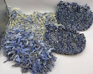 Handmade In The Gambia Crocheted Shagged Zippered Pouches