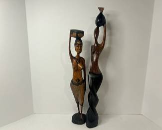Hand carved African Women Sculptures