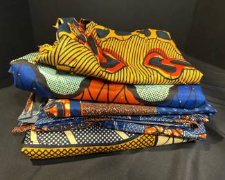 Large Lot Of Real Wax Printed Fabrics From Nigeria Cote DIvoire  The Gambia