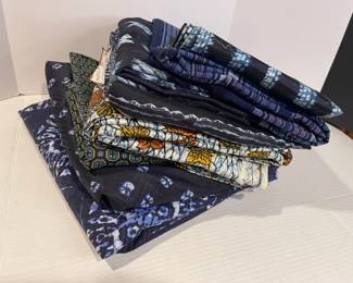 Huge Assortment Of Blue African Fabrics In Many Styles And Textures