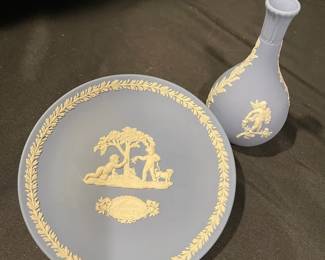 Wedgwood Small Plate And Vase