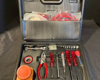 Emergency Car Care Kit Including A Super Light That Connects To A Lighter