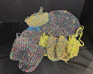 Handwoven Gambian Pouches With Hat One Zipper Pouch And Nokia Phone Pouch