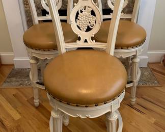 Pre-Sale: (3) Frontgate Provencial Swivel Barstools $800