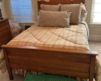 Pre-Sale: Antique Tiger Oak Full Size Bed $250