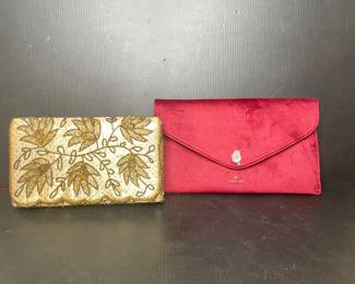 Swarovski Sparkling Holiday Clutch Bag Burgundy Velvet