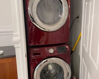 Samsung Front Load Washer and Dryer Set in Merlot