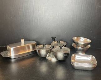 Vintage Stainless Steel Kitchenware Assortment