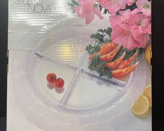 Studio Nova Frosted Edges Divided Serving Platter