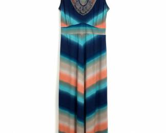 My Collection Petite Beaded VNeck Maxi Dress