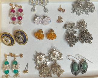 Collection of pierced earrings