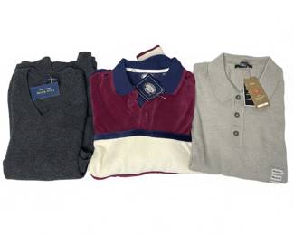 Club Room  Lambswool VNeck Sweater and Knightsbridge Velour Polo