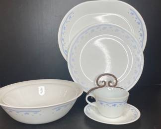 Corelle Morning Blue Pattern Dinnerware