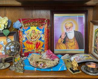 Hindu and Sikh Religious Display Items with Vintage Prints