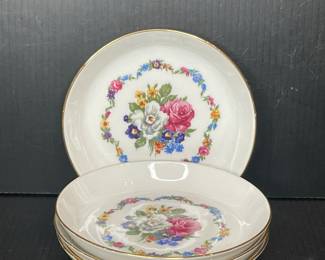 Bareuther Waldsassen Bavaria Germany Floral Dessert Bowls