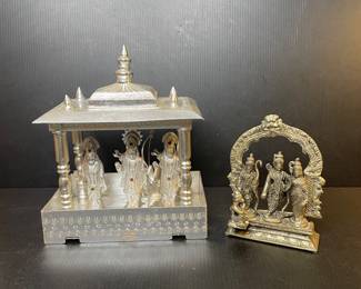 Silver Ram Darbar Figurine Set